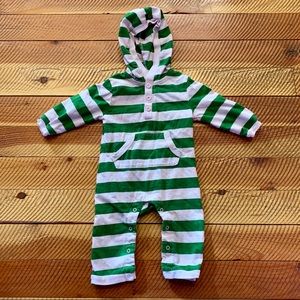 Leveret Stripe Hooded Romper size 6-12 months